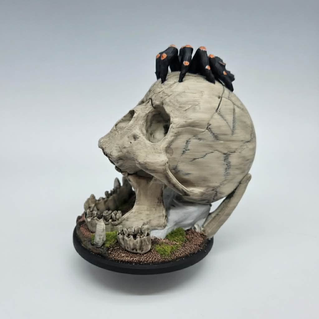 Hand Painted Skull Dice Tower