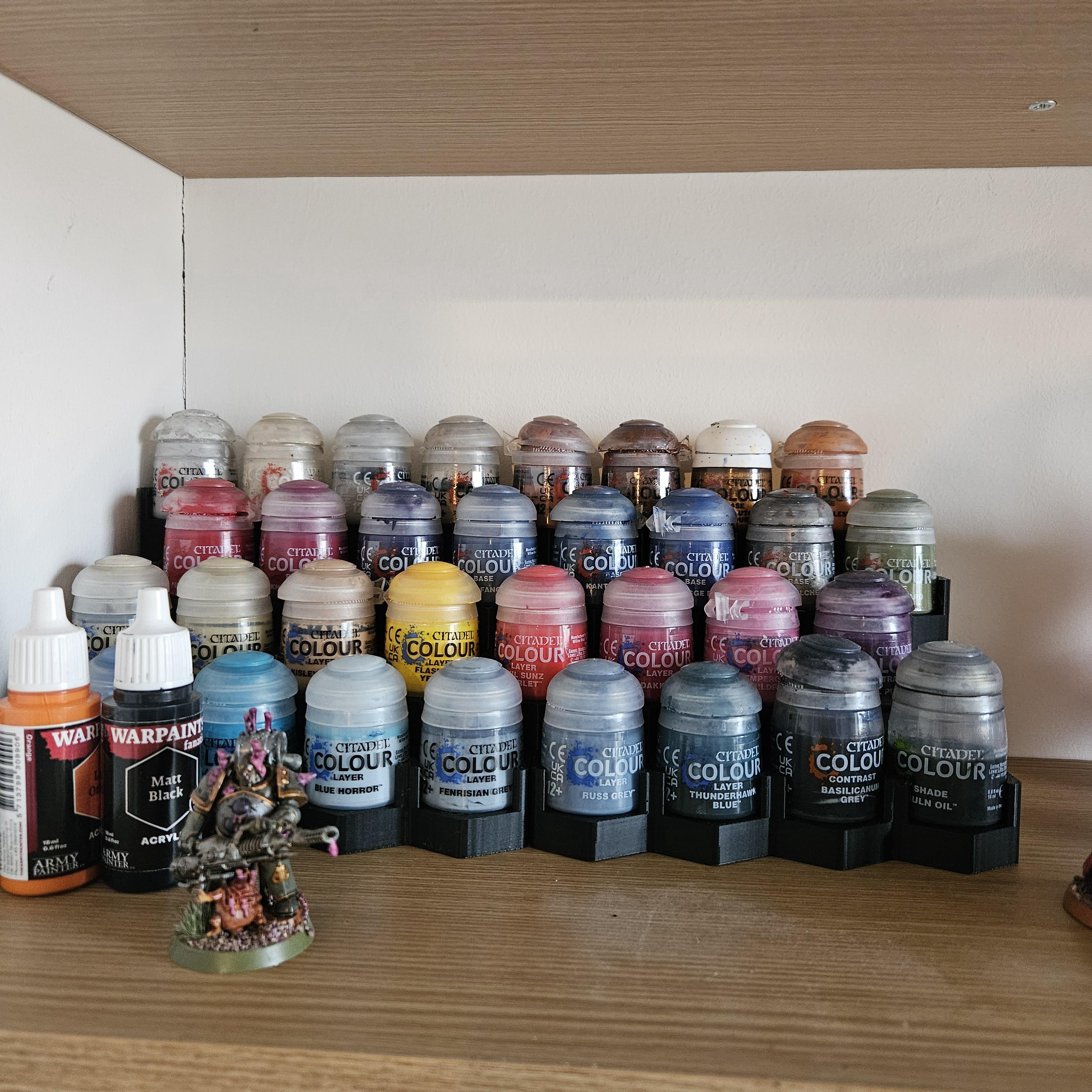 Modular Paint Racks for Citadel / Vallejo / Army Painter Paint Pots