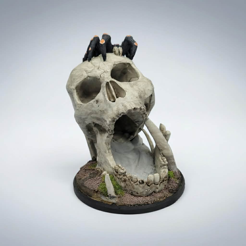 Hand Painted Skull Dice Tower