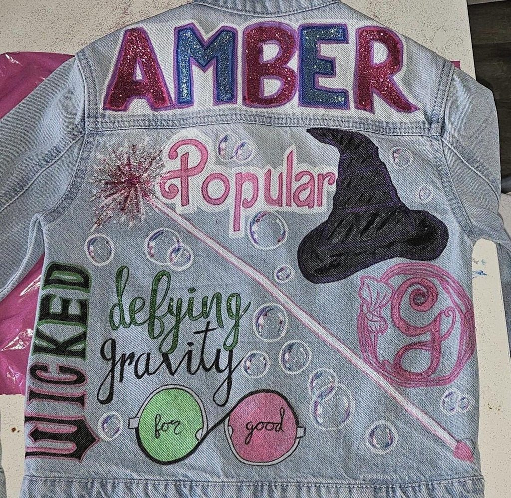 Wicked themed hand-painted personalised jacket