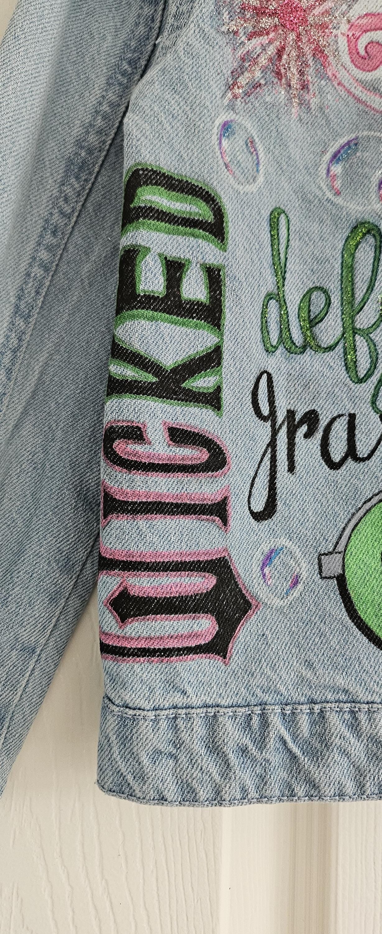 Wicked themed hand-painted personalised jacket