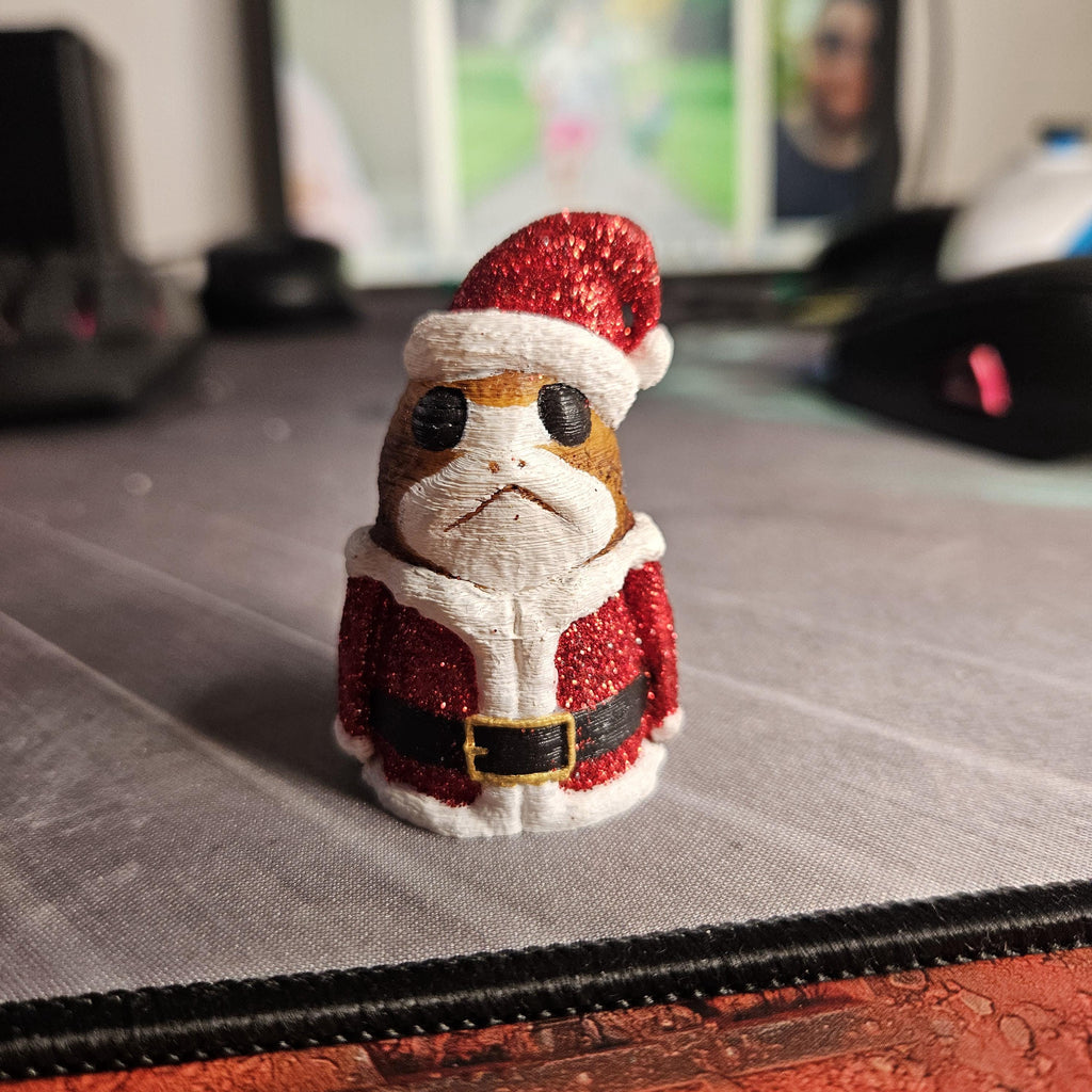 Santa Porg Christmas tree bauble