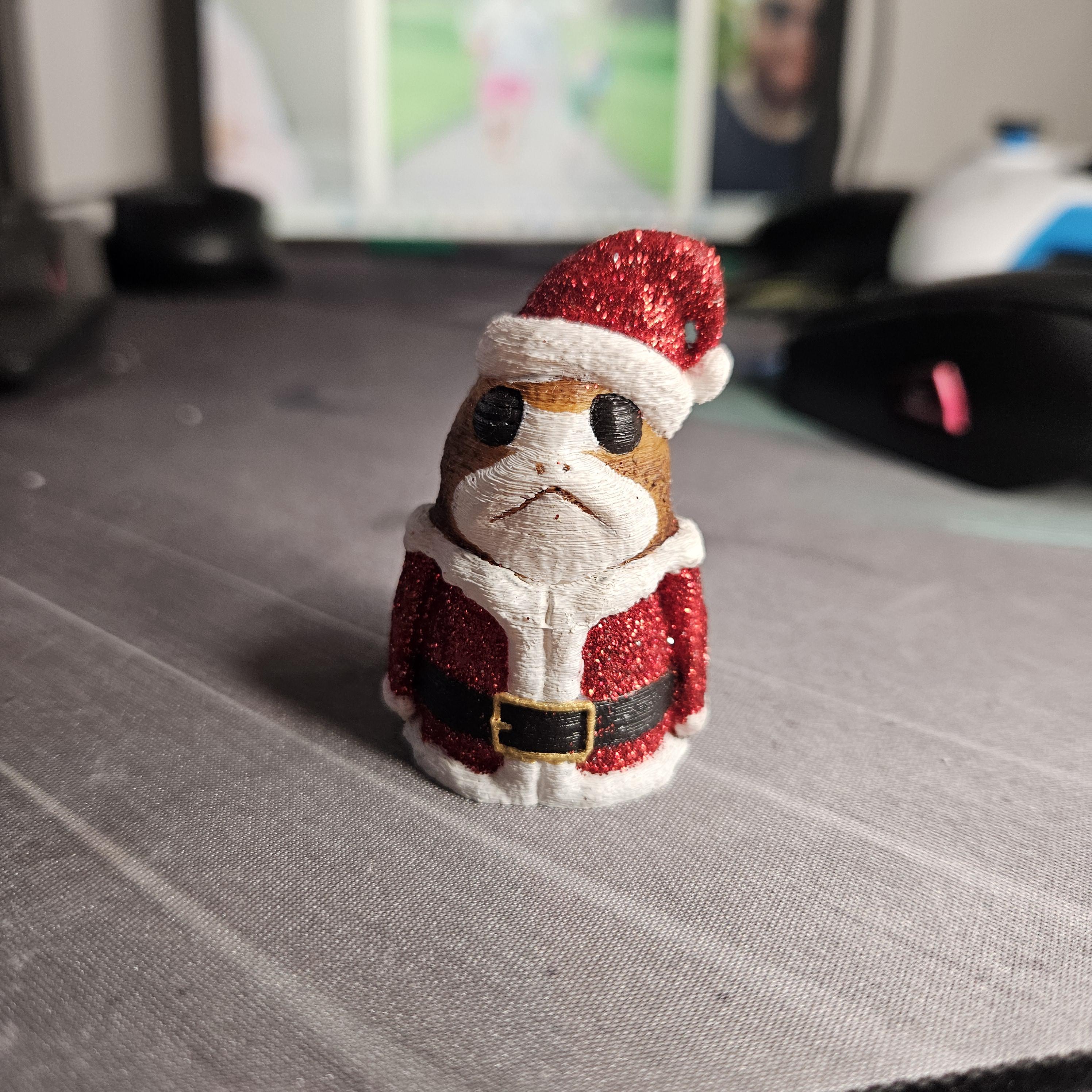 Santa Porg Christmas tree bauble