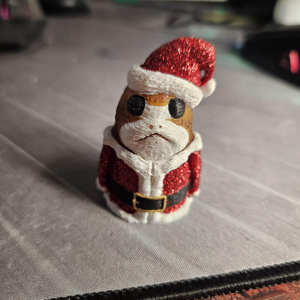 Santa Porg Christmas tree bauble