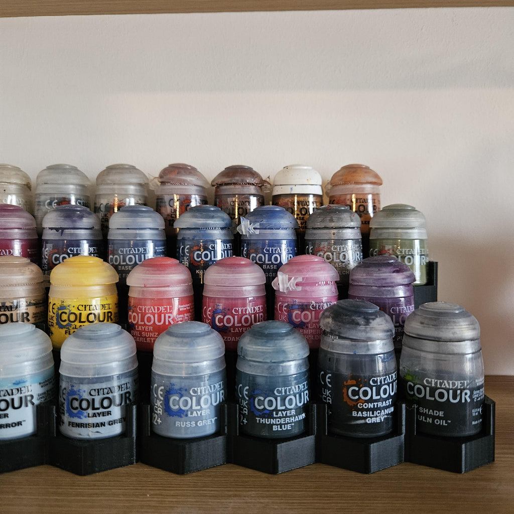 Modular Paint Racks for Citadel / Vallejo / Army Painter Paint Pots