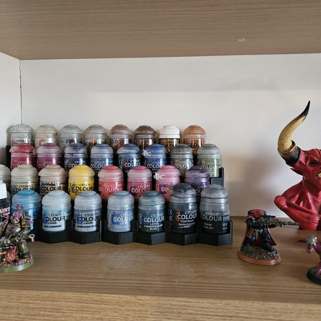 Modular Paint Racks for Citadel / Vallejo / Army Painter Paint Pots
