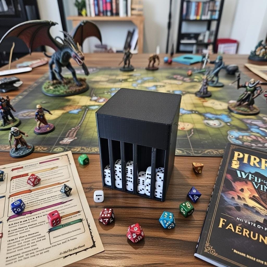 Deck and Dice Boxes for Tabletop Gaming