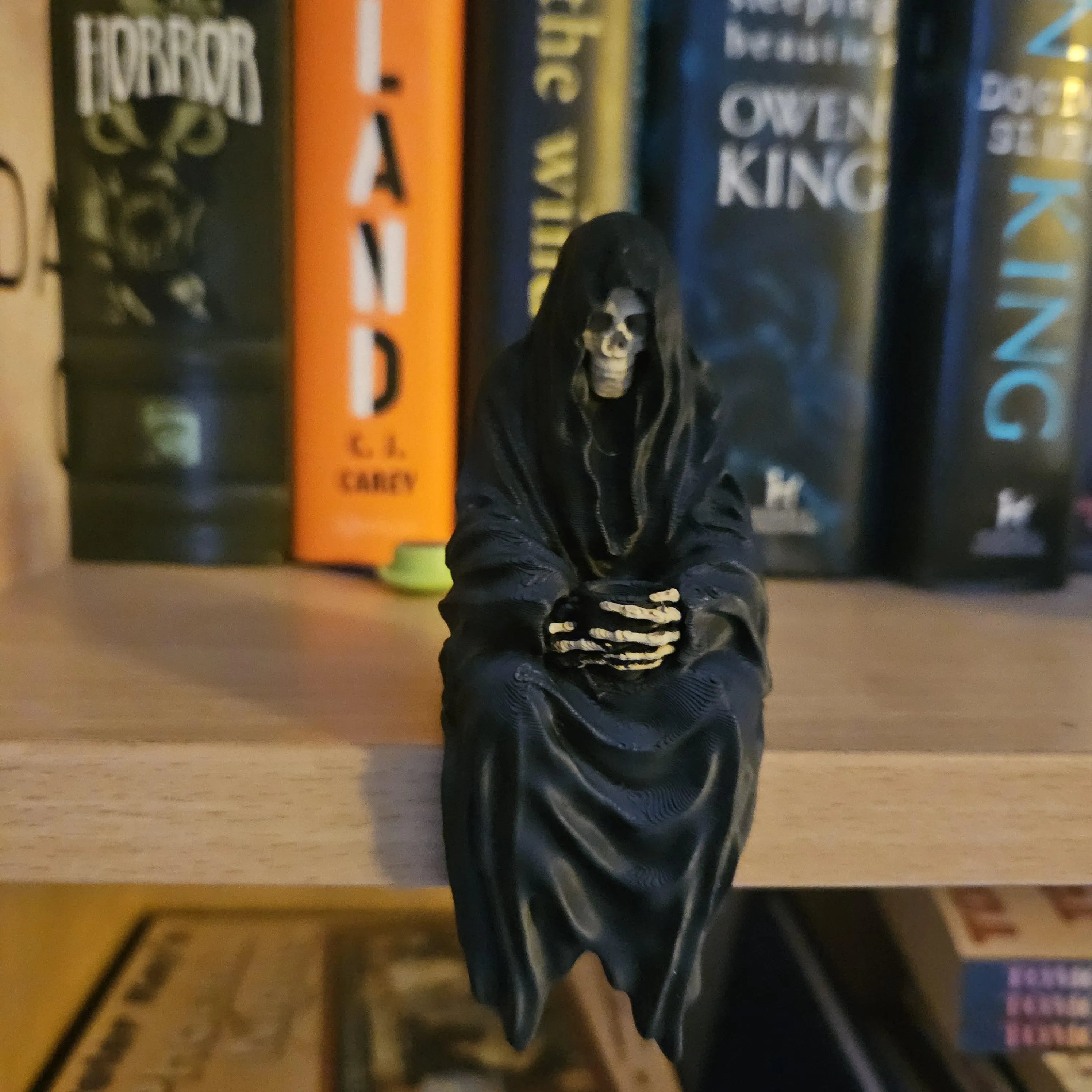 Grim Reaper Bookshelf Sitter