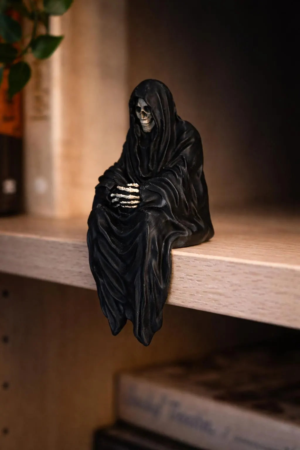 Grim Reaper Bookshelf Sitter
